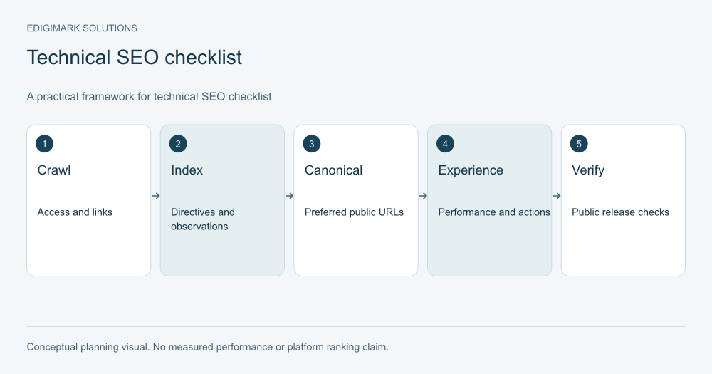Technical SEO checklist explaining technical SEO checklist