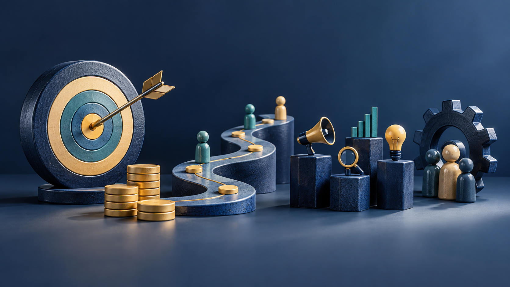 Conceptual illustration for Digital Marketing Budget: Allocate for Better Decisions